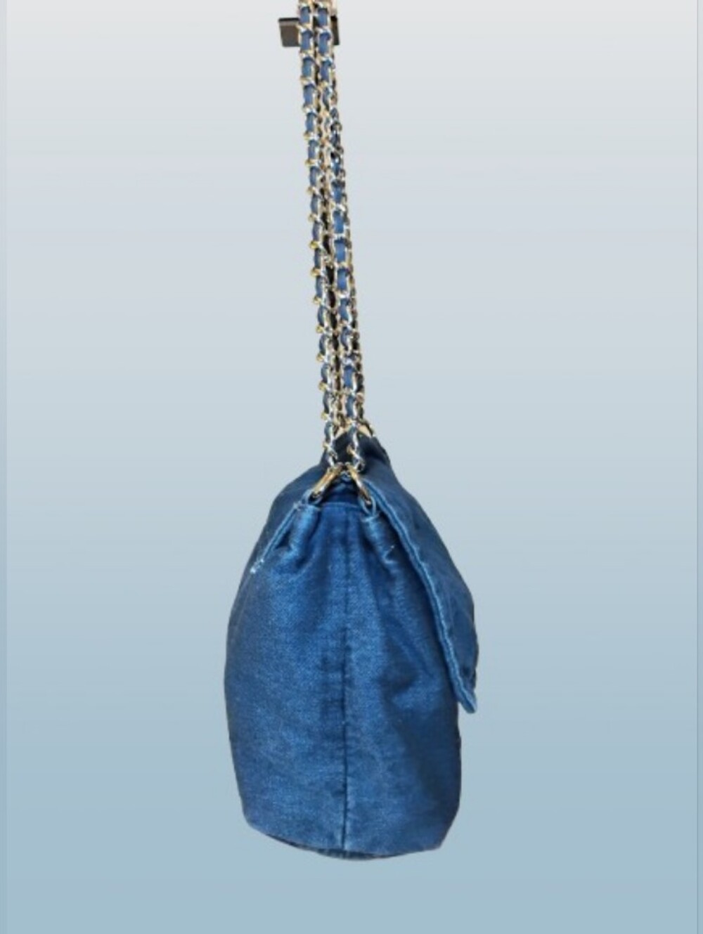 Denim Shoulder/Crossbody Bag NEW Chain/Denim Handle- SHW - Picture 4 of 9